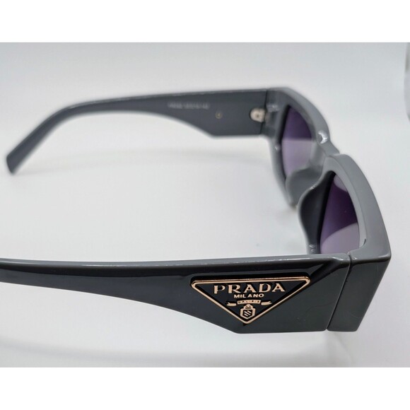 Prada 09ZS Rectangle Sunglasses In Slate Grey